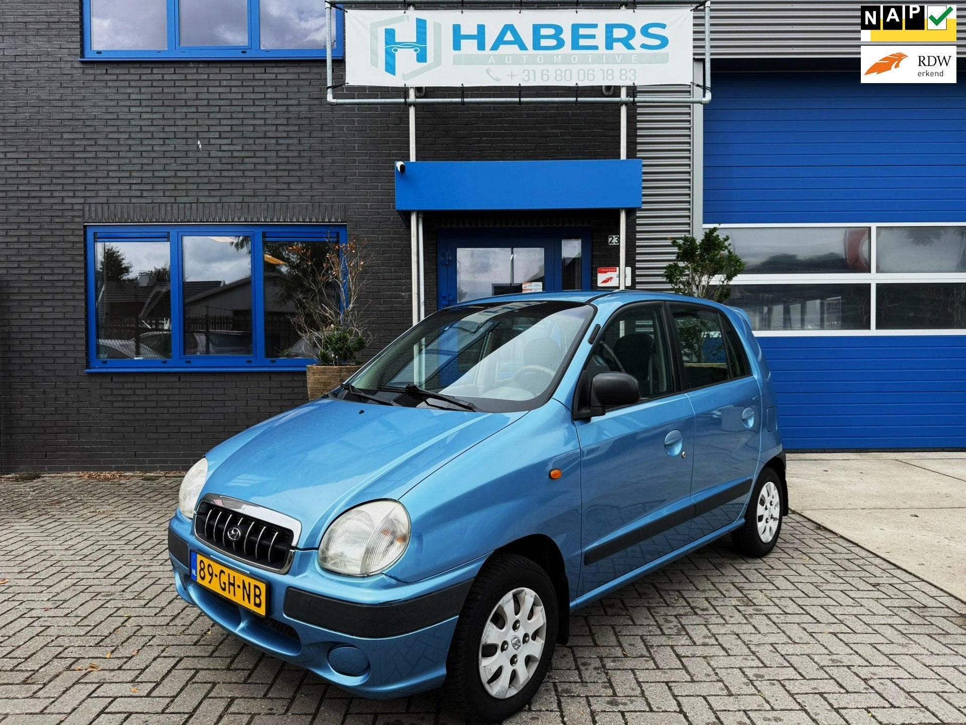 Hyundai Atos Spirit 1.0i SLX 58PK|Origineel NL|Automaat|5-De, Auto's, Stof, Gebruikt, Zwart, 4 cilinders