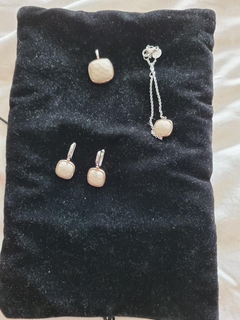 Ti Sento Armband, Hanger en Oorbellen - Zo goed als nieuw, Ophalen of Verzenden, Zo goed als nieuw, Zilver, Zilver