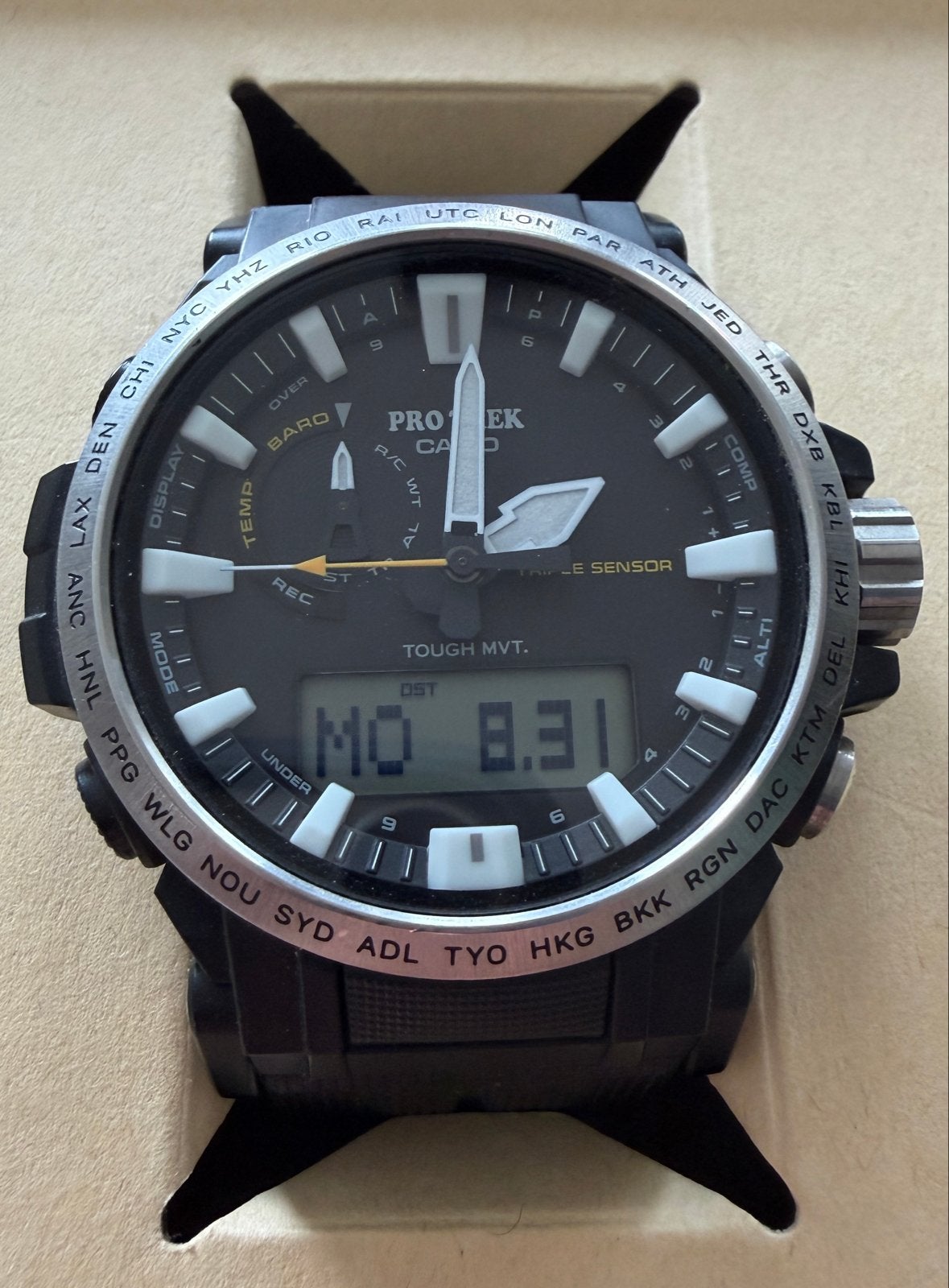 Casio Pro Trek PRW-61-1AER, Sieraden, Tassen en Uiterlijk, Horloges | Heren, Casio, Kunststof, Polshorloge, Ophalen of Verzenden
