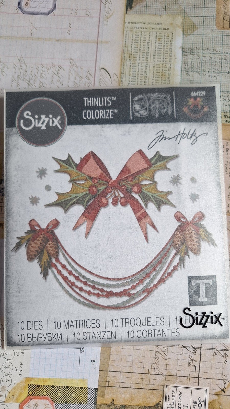 Sizzix Thinlits Colorize Tim Holtz - Kerstmis Stansset, Geschikt voor snijden, Verzenden, Gereedschap of Toebehoren, Meerkleurig