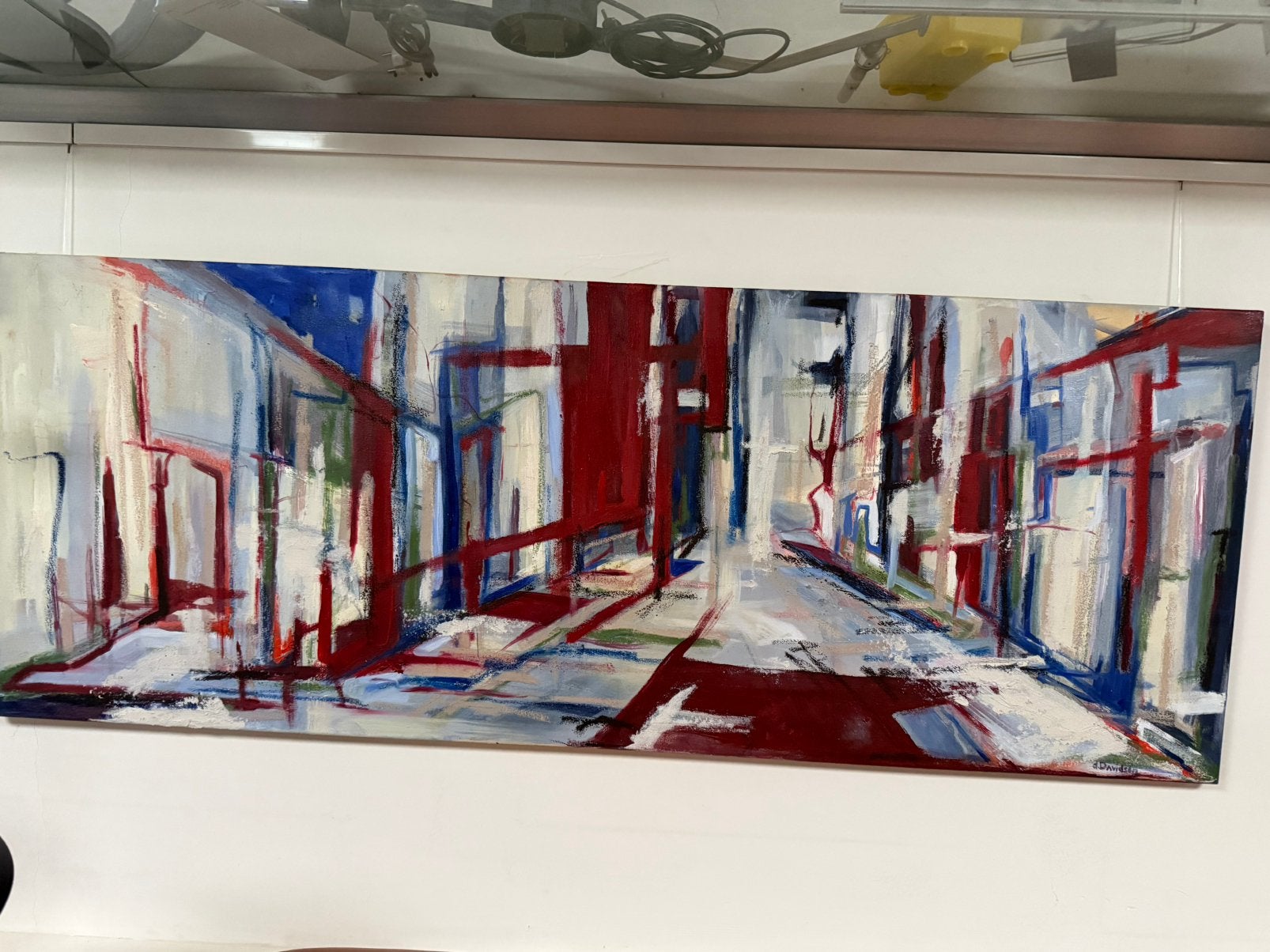 Danïelle Davidson schilderij ‘Stadsgezicht’, Antiek en Kunst, Ophalen