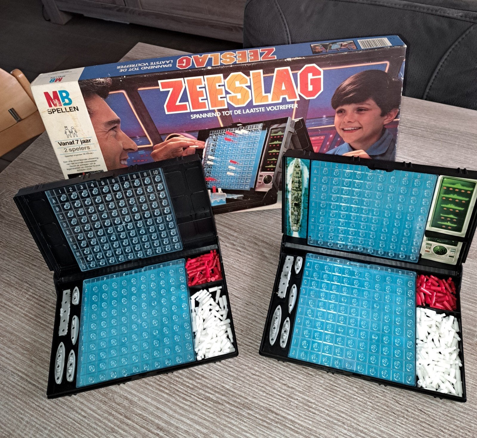 Zeeslag bordspel van MB Spellen, Een of twee spelers, Ophalen of Verzenden, Zo goed als nieuw, MB Spellen