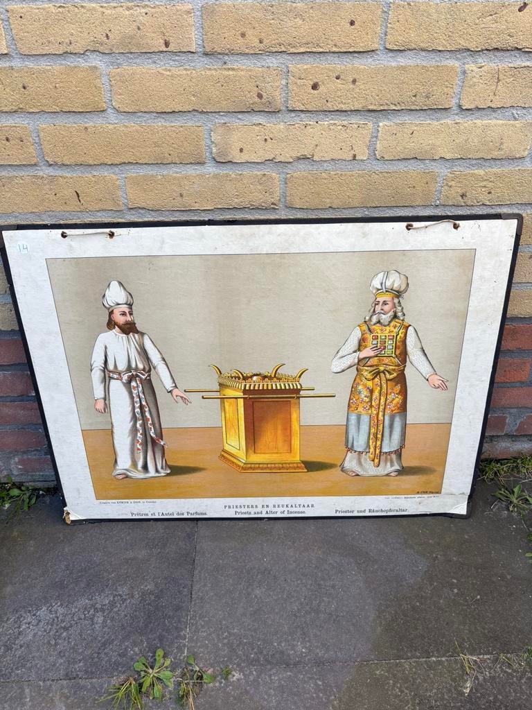 Vintage schoolplaat, Antiek en Kunst, Antiek | Schoolplaten, Ophalen, Geschiedenis