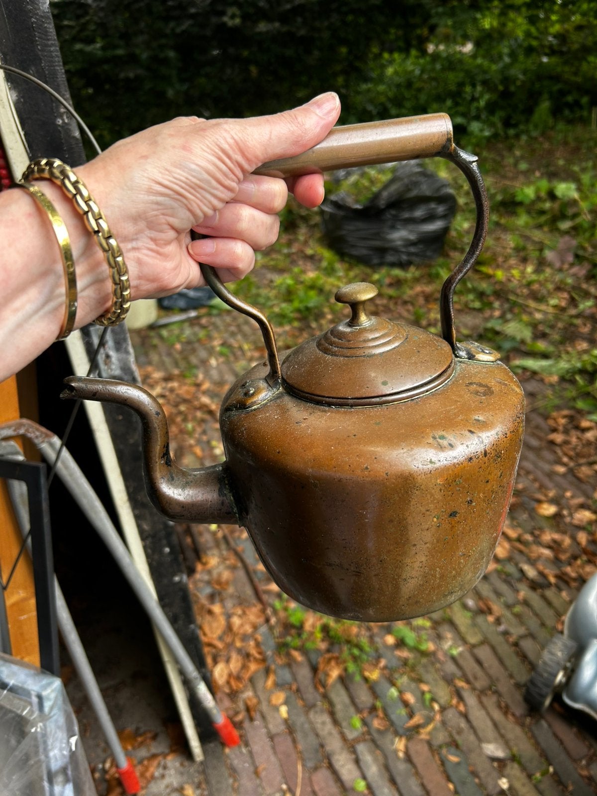 Antieke Koperen Ketel Victoriaanse Stijl (19e Eeuw), Ophalen of Verzenden, Koper