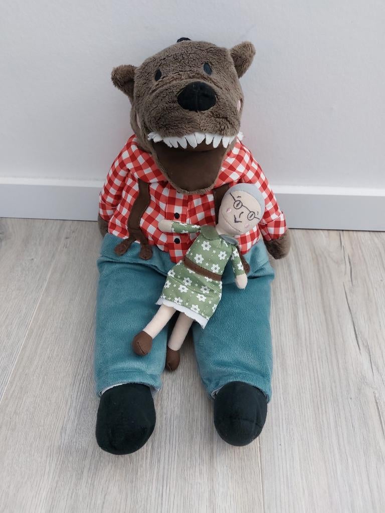Knuffel Ikea wolf met oma lufsig grote boze wolf L1685, Ophalen of Verzenden, Zo goed als nieuw