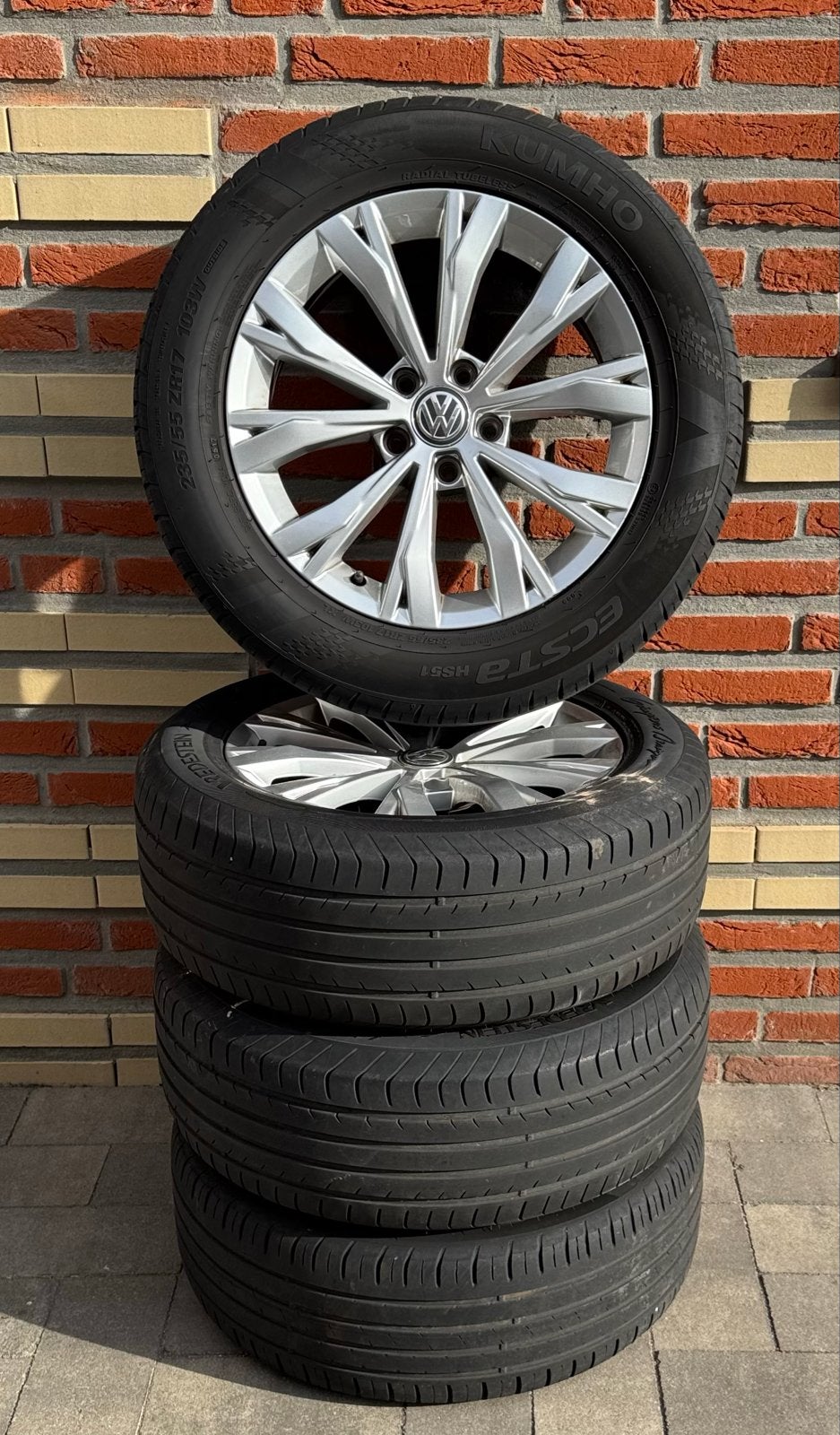 VW Tiguan II 5NA Montana 17 inch velgen zomerbanden, Ophalen, Gebruikt