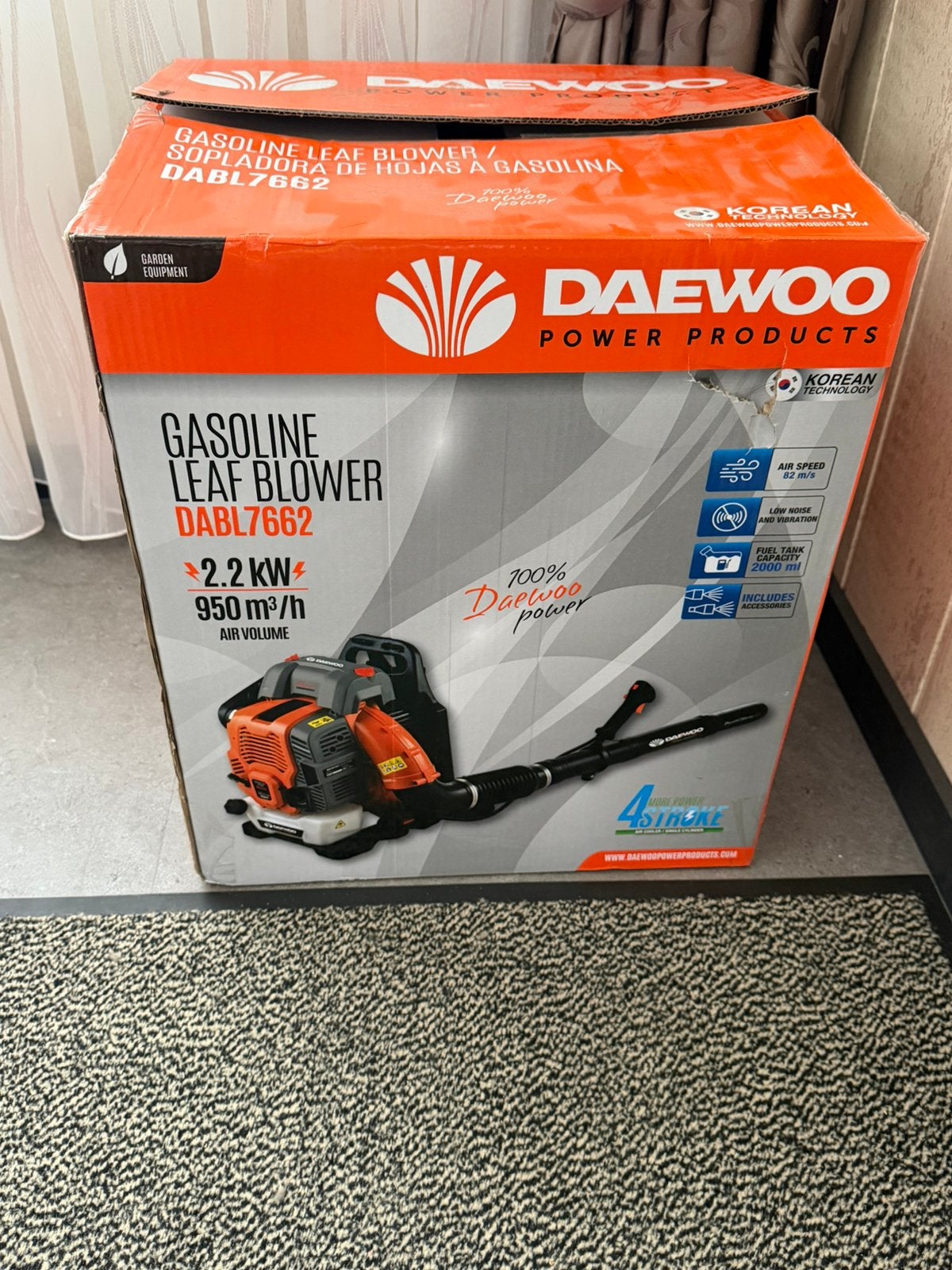 Bladblazer Deawoo (NIEUW) 2.2KW, Ophalen, Nieuw, Benzine, Ruggedragen