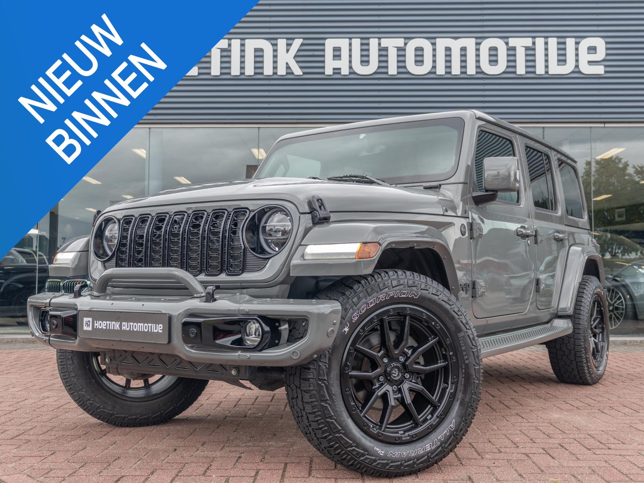 Jeep Wrangler Unlimited 2.2D Sahara | Nette staat | Grijs ke, Auto's, Jeep, Stof, Gebruikt, 4 cilinders, Cabriolet