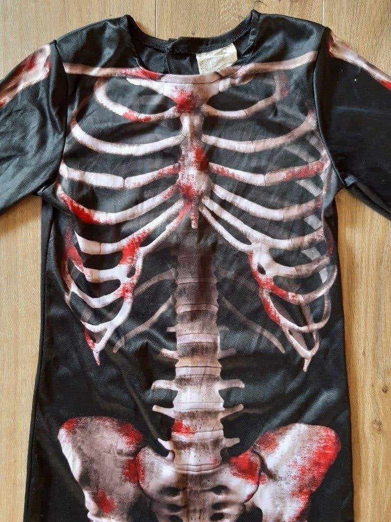 Halloween Skelet Onesie voor Kinderen Maat 134, 10-12 jaar, Ophalen of Verzenden, Zo goed als nieuw, 134 t/m 140, Jongen of Meisje