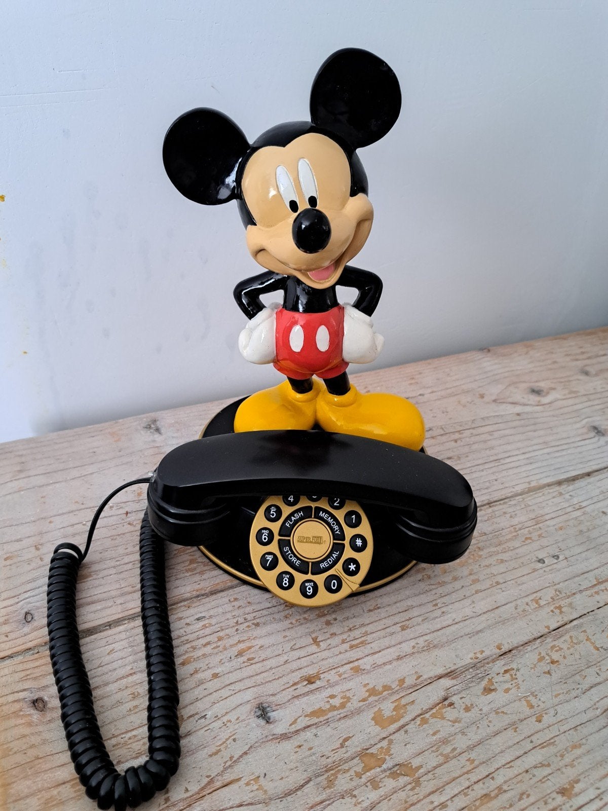 Vintage Mickey Mouse Telefoon - Disney Superfone, Telecommunicatie, Vaste telefoons | Niet Draadloos, Ophalen, Gebruikt