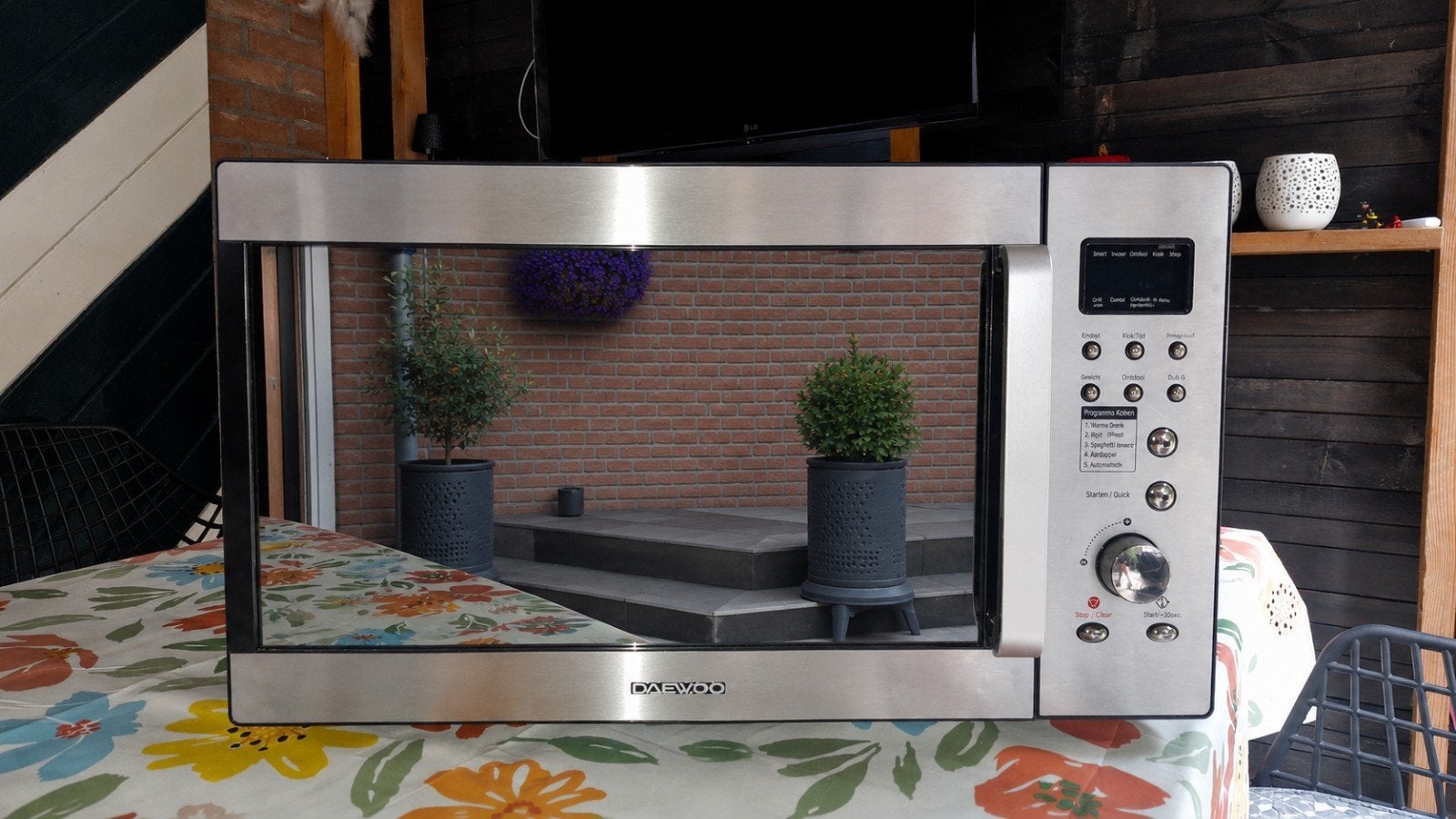 Daewoo KOC-985T BI Combimagnetron - Inbouw, Witgoed en Apparatuur, Magnetrons, Ophalen, Combimagnetron, Gebruikt, Inbouw