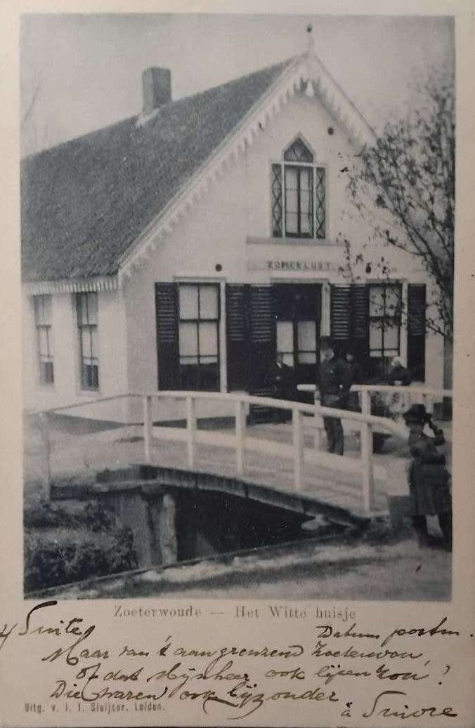 Zoeterwoude (Zuid-Holland) - Het Witte Huisje (1900), Verzamelen, Ansichtkaarten | Nederland, Ophalen of Verzenden, Voor 1920