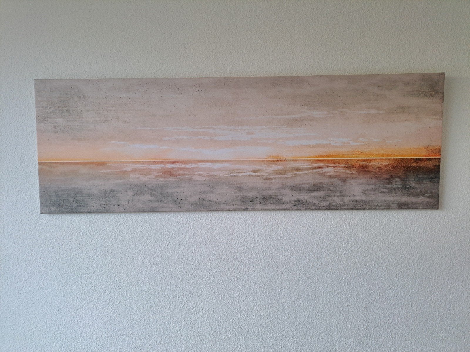 Canvas schilderij zeelandschap zonsondergang 150x50 cm, Ophalen