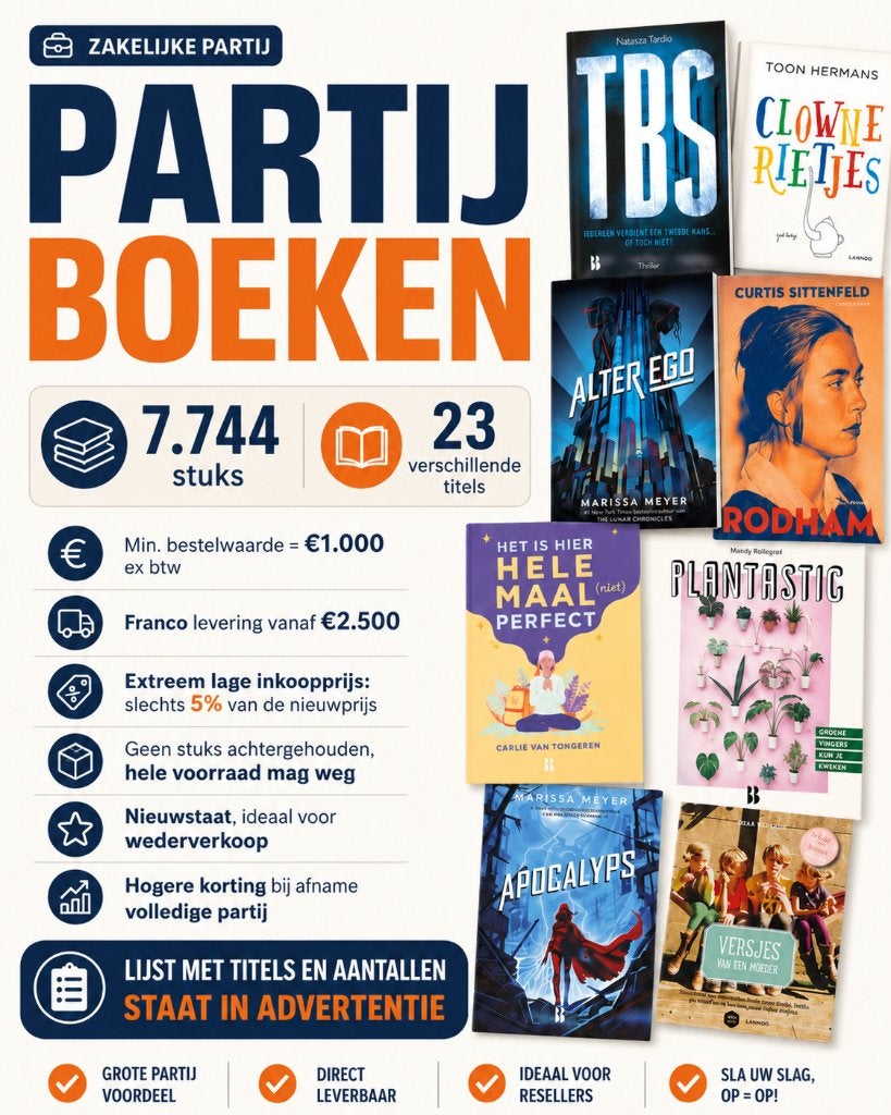 Partij nieuwe Nederlandstalige boeken – ramsj / wederverkoop, Boeken, Partijen en Verzamelingen, Nieuw, Verschillende onderwerpen