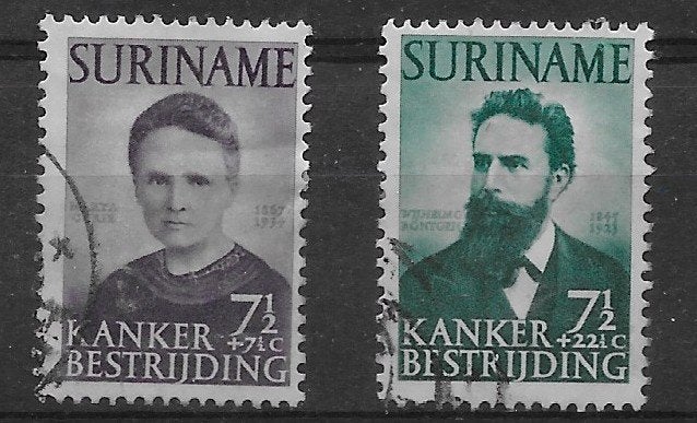 Suriname 280 en 281 gebruikt, Ophalen of Verzenden, Gestempeld