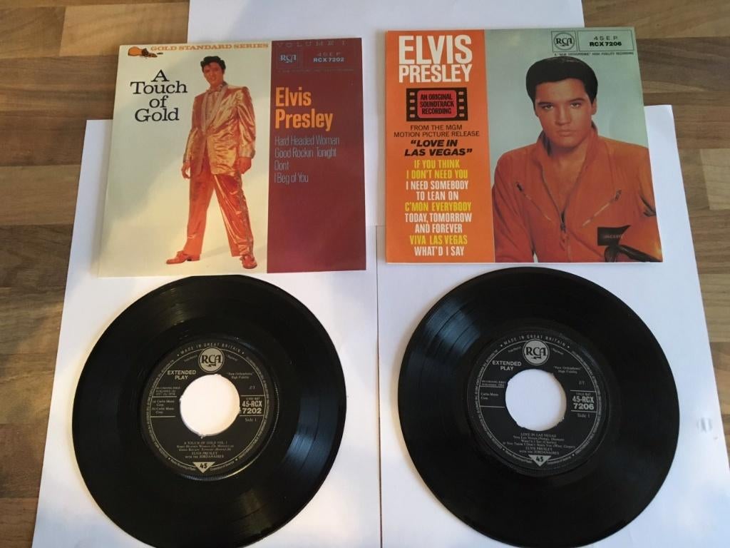 6 X ELVIS PRESLEY EP'TJES - SINGLES EN LP,S, Ophalen of Verzenden, Gebruikt, Pop, EP