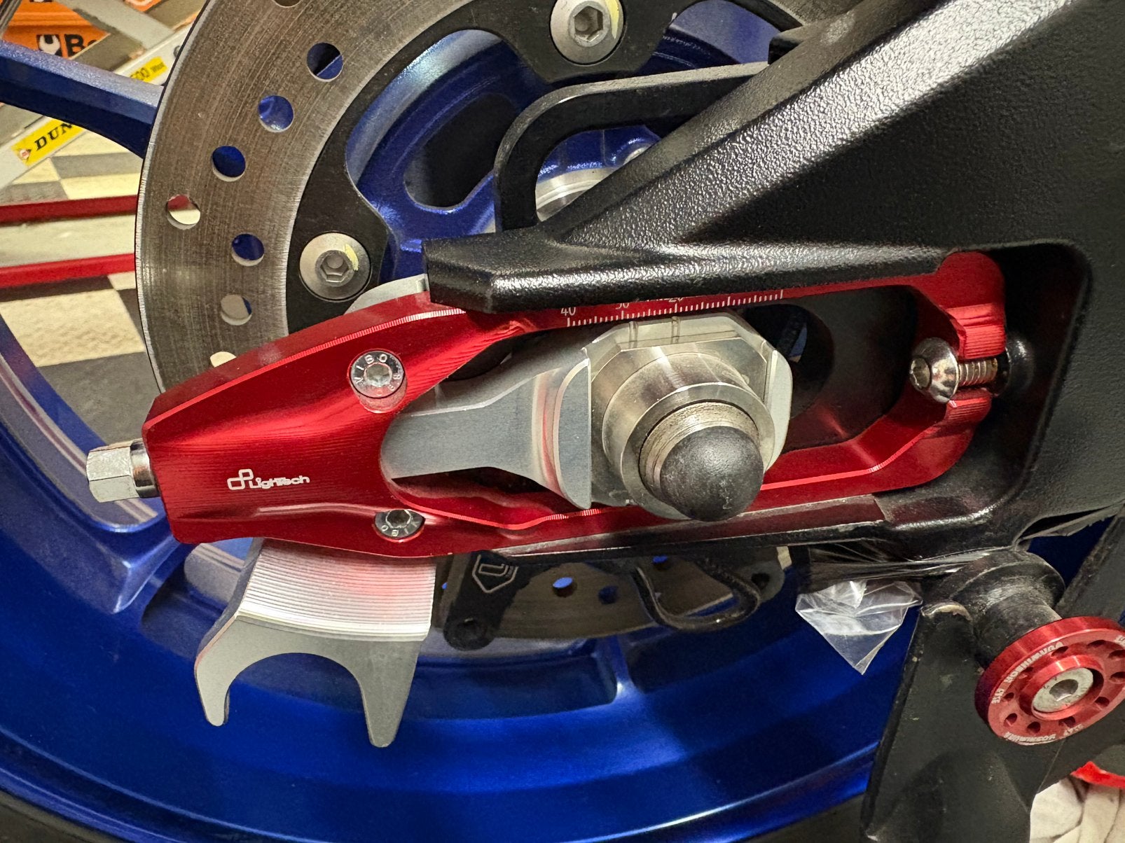 Lightech kettingspanners Yamaha MT09 tracer 9GT rood blauw, Ophalen of Verzenden, Nieuw