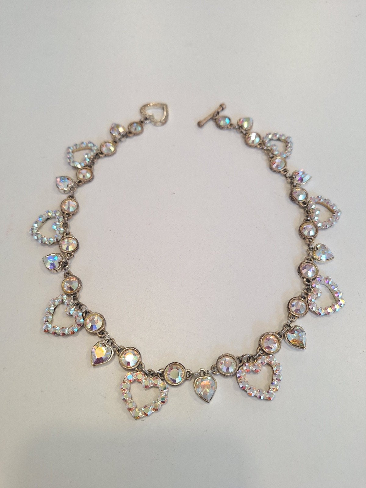 Zilveren ketting Dolce Luna met hartjes, Ophalen of Verzenden, Zo goed als nieuw, Zilver, Zilver