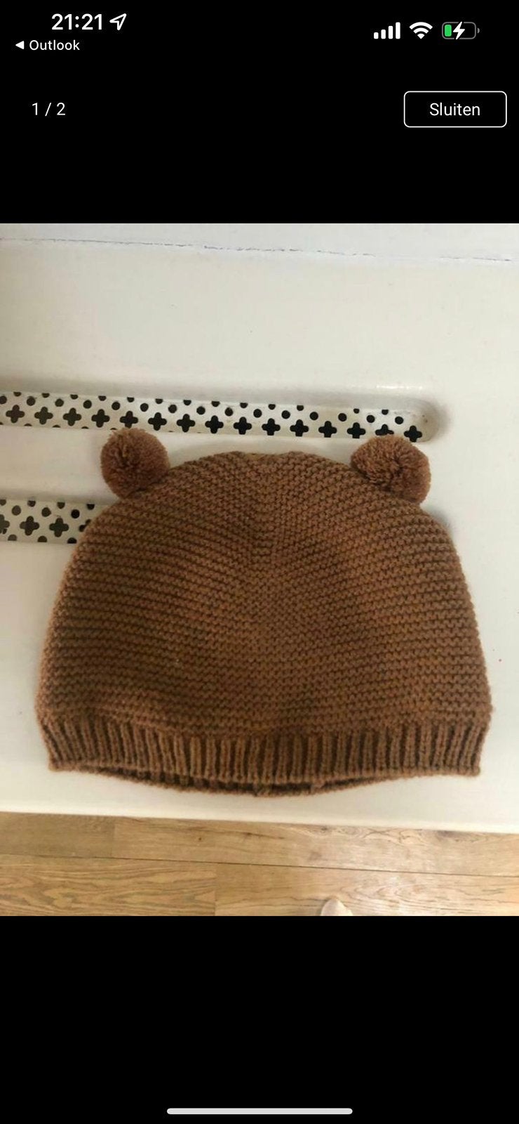 Baby zara winter muts bruin pom pom oortjes nieuw one size, Ophalen of Verzenden, Zo goed als nieuw, Jongetje of Meisje, Muts