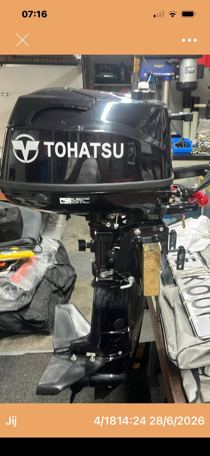 Tohatsu 6 pk 4-takt en Yamaha 4 pk 4-takt motoren., Watersport en Boten, Buiten- en Binnenboordmotoren, Ophalen, 5 tot 10 pk, Viertaktmotor