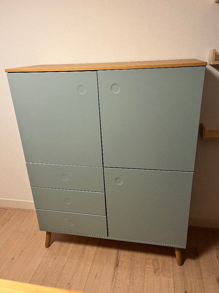 Prachtige Tenzo Wandkast / Buffetkast (109x137), Huis en Inrichting, Kasten | Wandmeubels, Ophalen, Met deur(en), 100 tot 150 cm