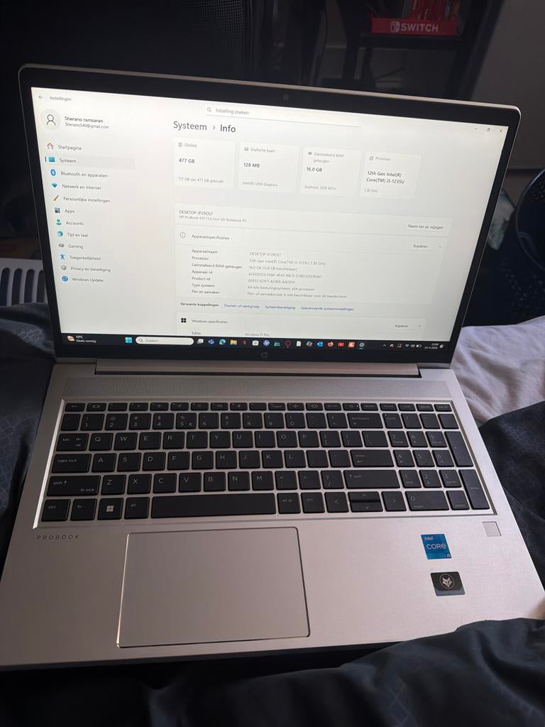 HP ProBook 450 G9 laptop, Computers en Software, Windows Laptops, Ophalen, 2 tot 3 Ghz, Zo goed als nieuw, SSD