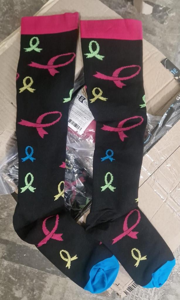 Zwarte sokken met kleurrijke lintjes - Nieuw, Sokken en Kniesokken, Zwart, Nieuw, Overige maten