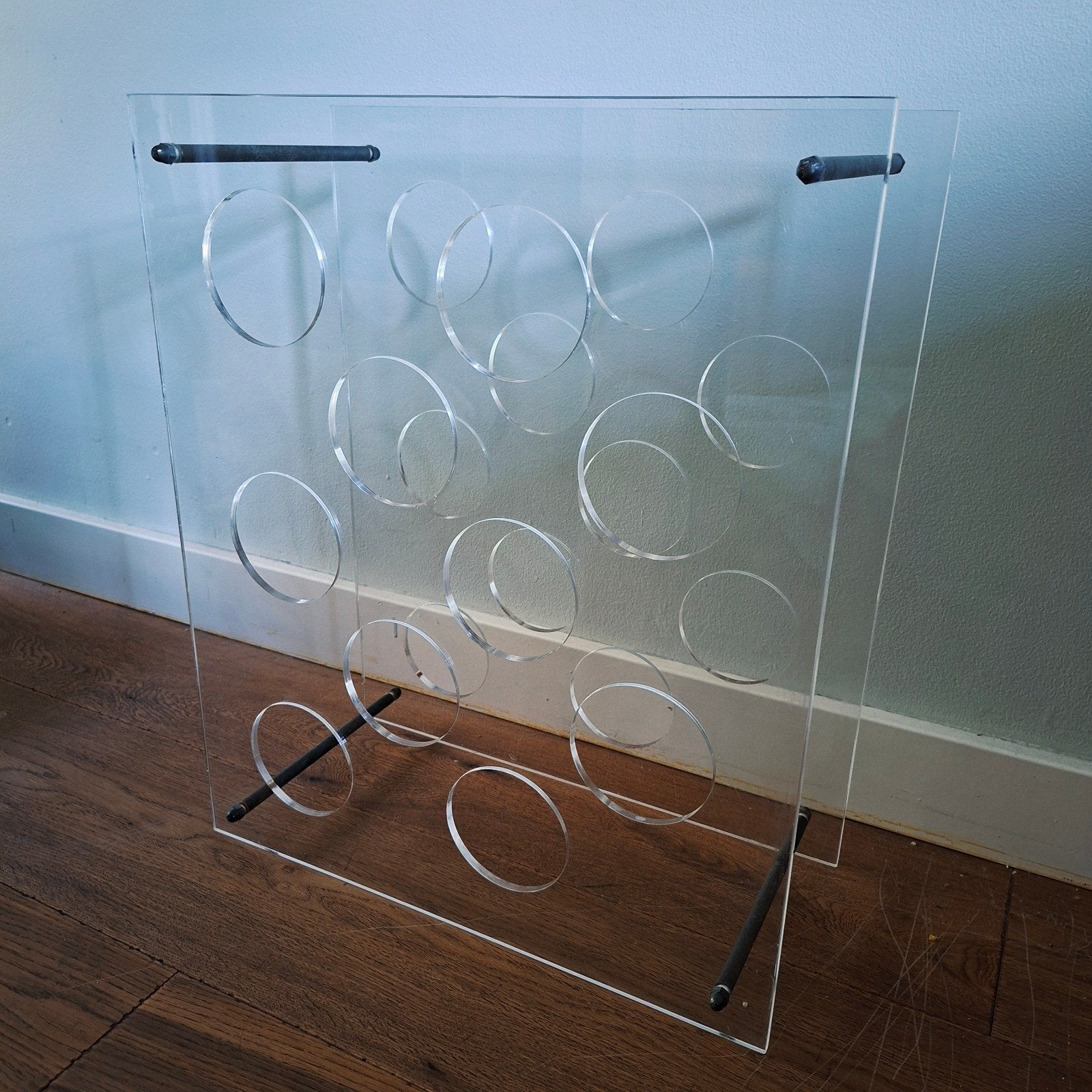 Vintage Plexiglas Wijnrek, Ophalen of Verzenden, Gebruikt, Kunststof