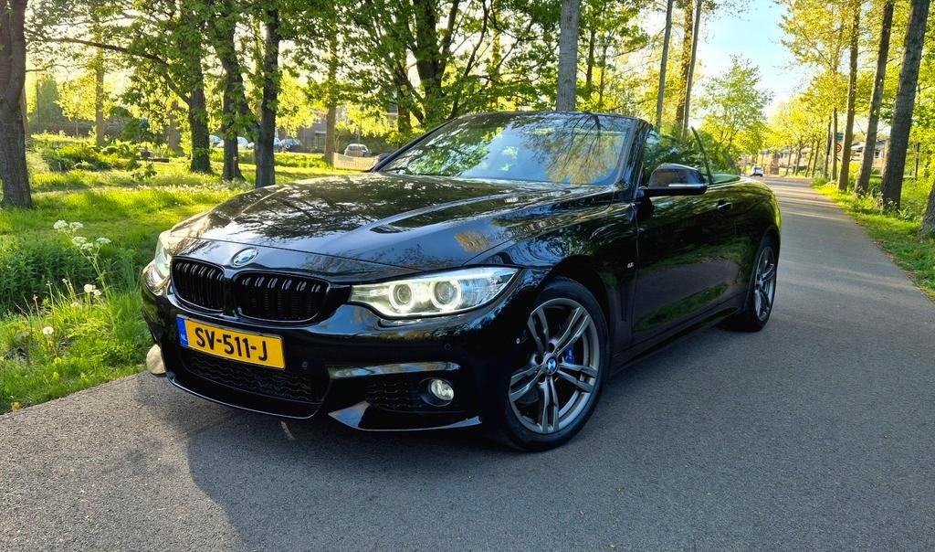 BMW 4-Serie 428I M-sport/aut/full options, Auto's, Automaat, 745 kg, Zwart, Cabriolet