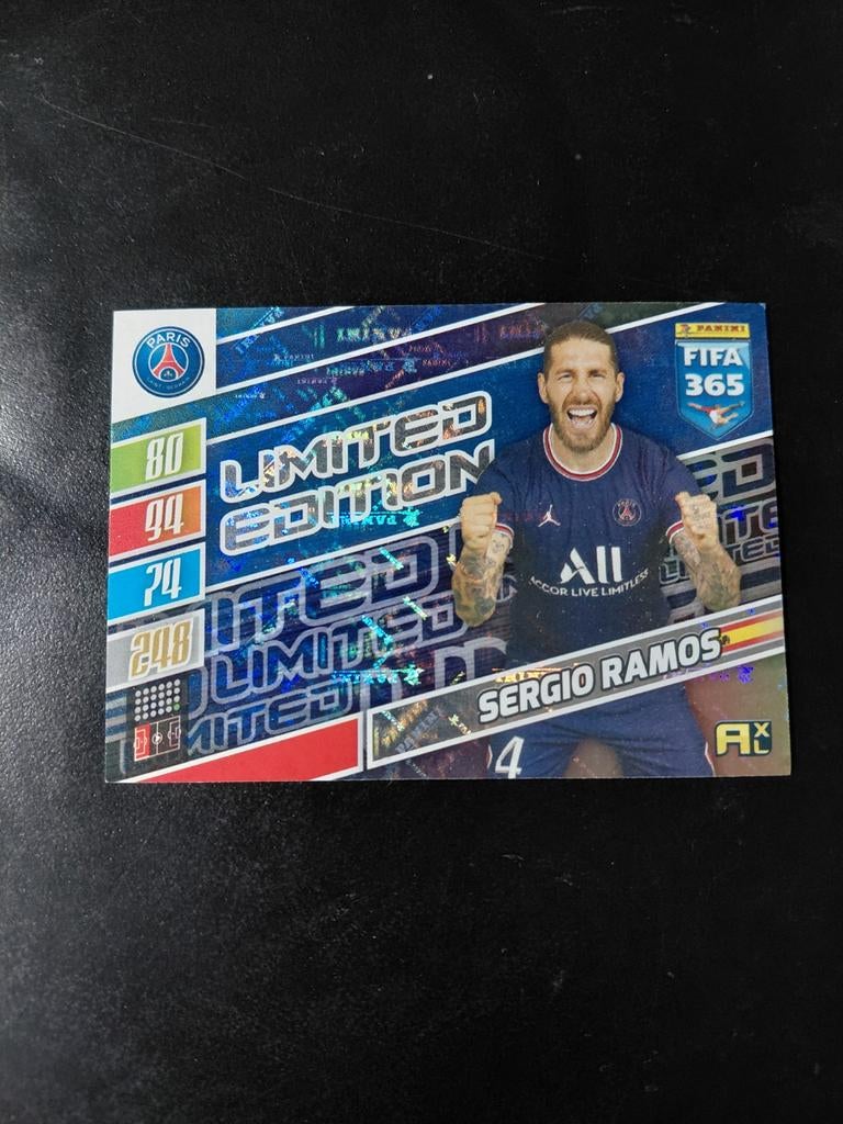 Sergio ramos (limited edition) panini psg, Ophalen of Verzenden, Nieuw, Buitenlandse clubs, Poster, Plaatje of Sticker