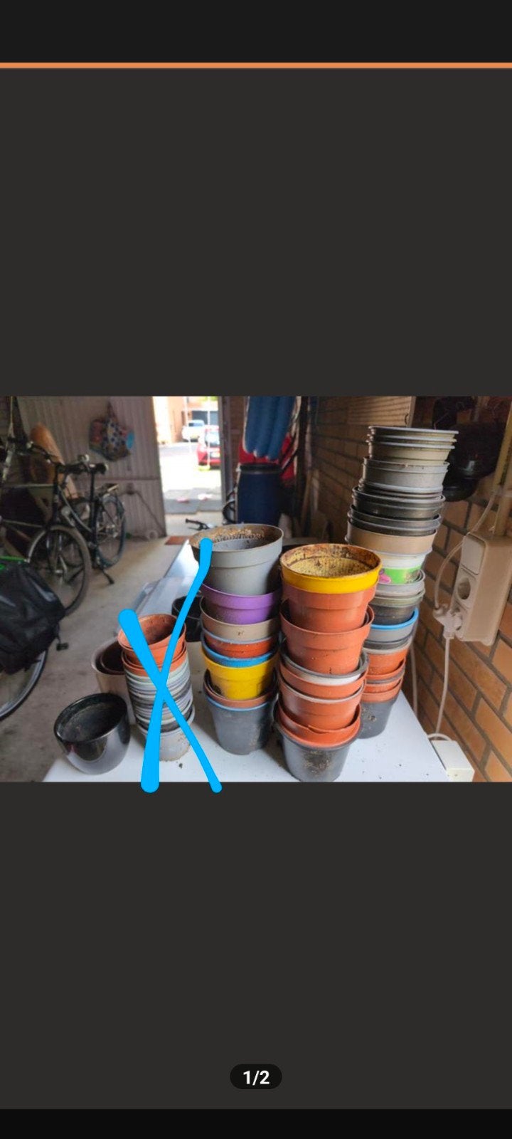 Veel potjes, Tuin en Terras, Bloempotten, Ophalen, Kunststof, Gebruikt, Rond
