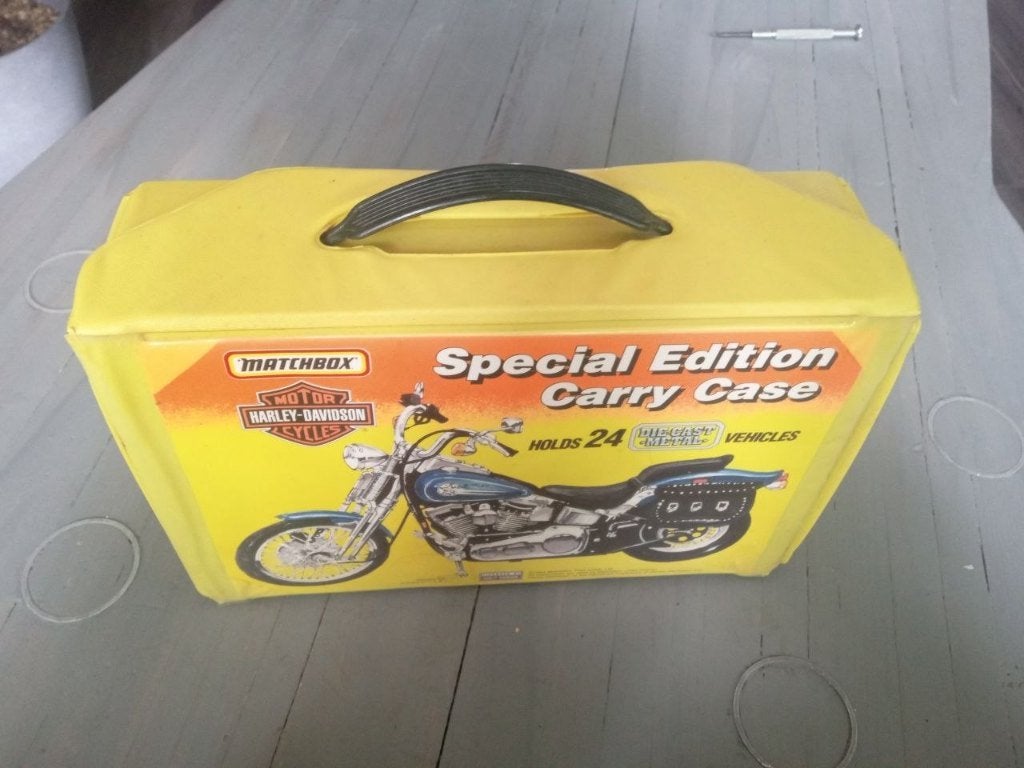Leuke Harley davidson matchbox koffer met mandjes,, Ophalen of Verzenden, Zo goed als nieuw