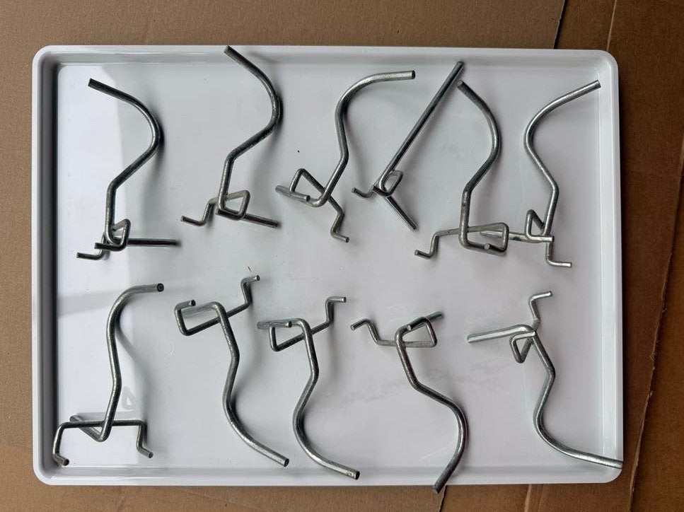 Metalen haken wandbord pegboard garage, Ophalen of Verzenden, Gebruikt, Minder dan 50 mm, Overige typen