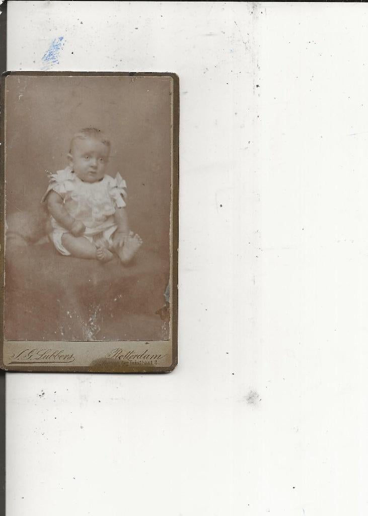 Rotterdam CdV Flinke Baby met blote voetjes, Ophalen of Verzenden, Voor 1920, Ongelopen, Zuid-Holland