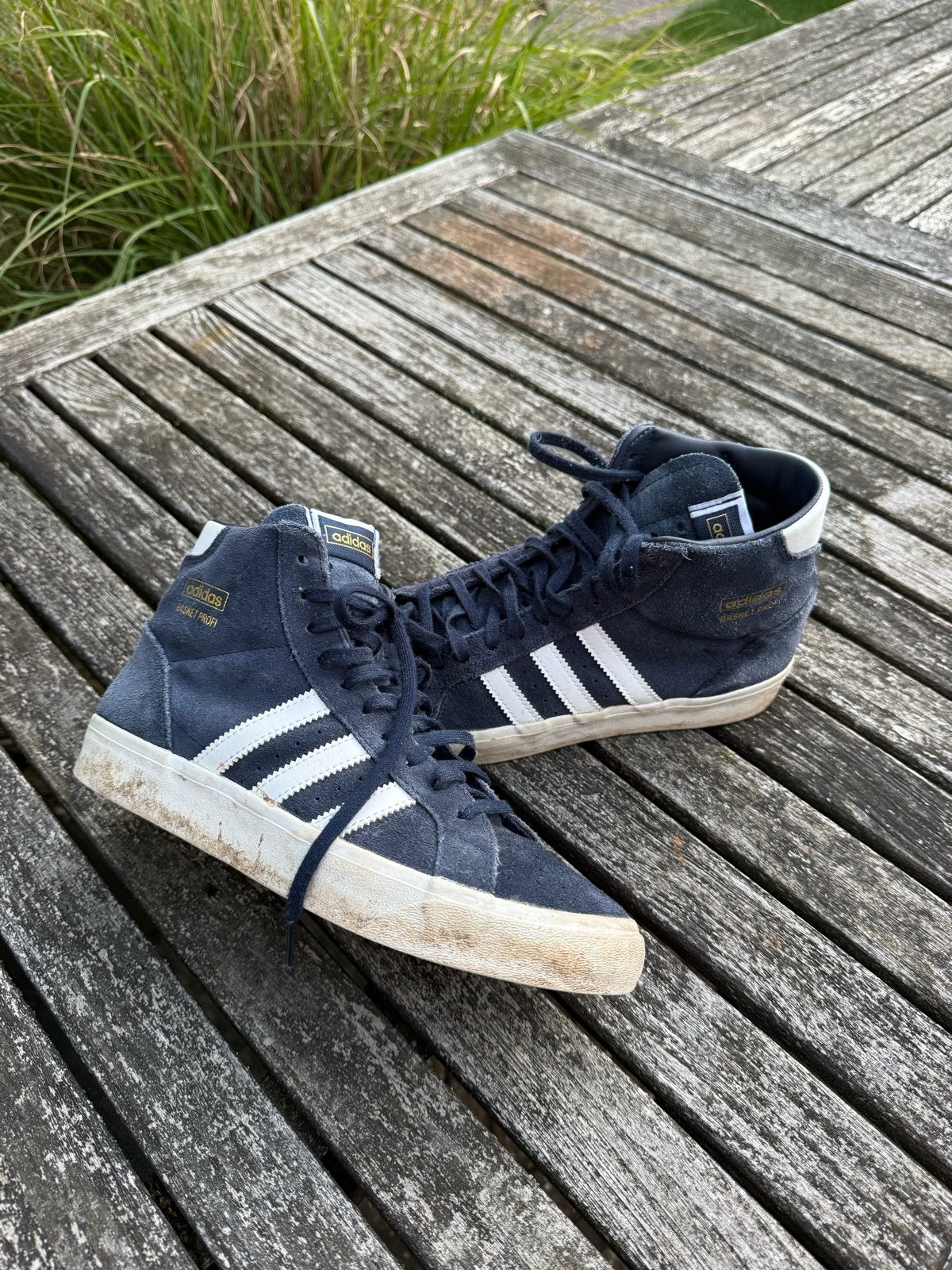 Adidas Basket Profi Mid-hoog - Maat 39 1/3, Blauw, Ophalen of Verzenden, Sneakers of Gympen, Gedragen