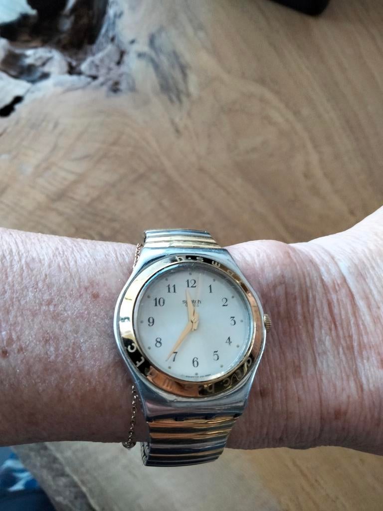 Swatch Irony horloge - Nieuwe batterij nodig, Staal, Gebruikt, Staal, Polshorloge