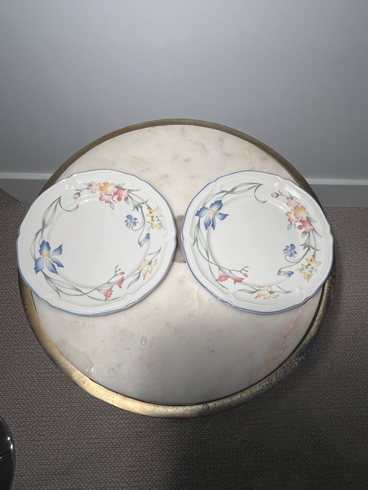 2 vintage Villeroy & Boch Riviera gebaksbordjes, Gebruikt, Klassiek, Villeroy & Boch, Ophalen of Verzenden