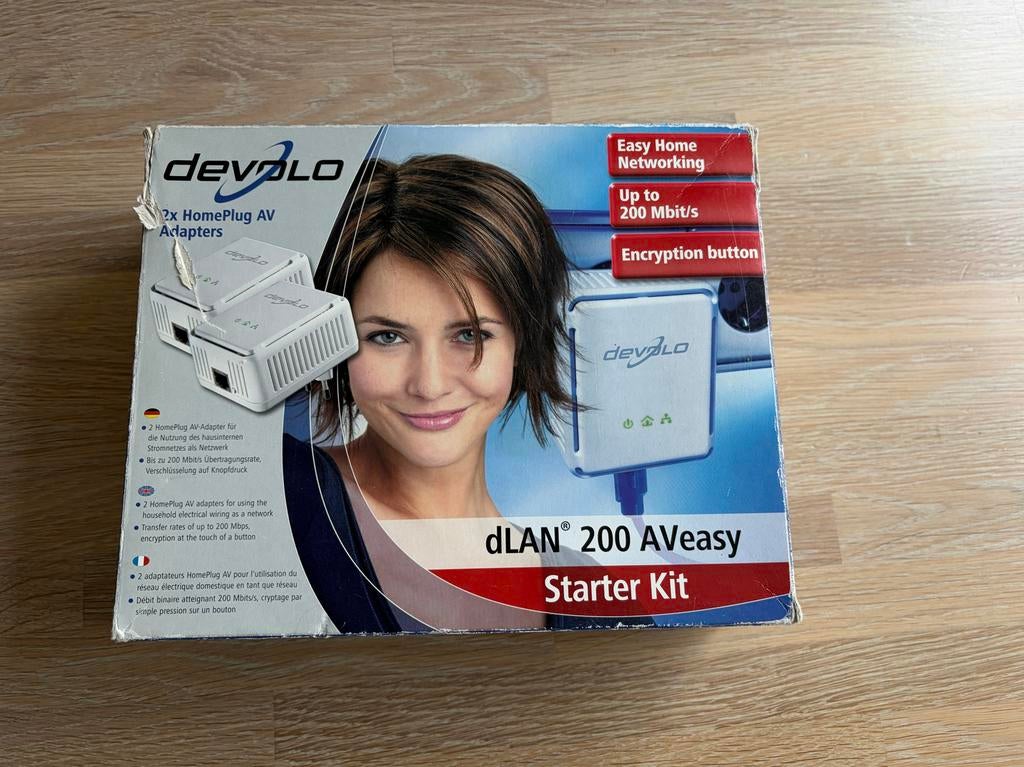 Devolo dLAN 200 AVeasy Starter Kit HomePlug AV Adapters, Ophalen of Verzenden, Gebruikt, Router