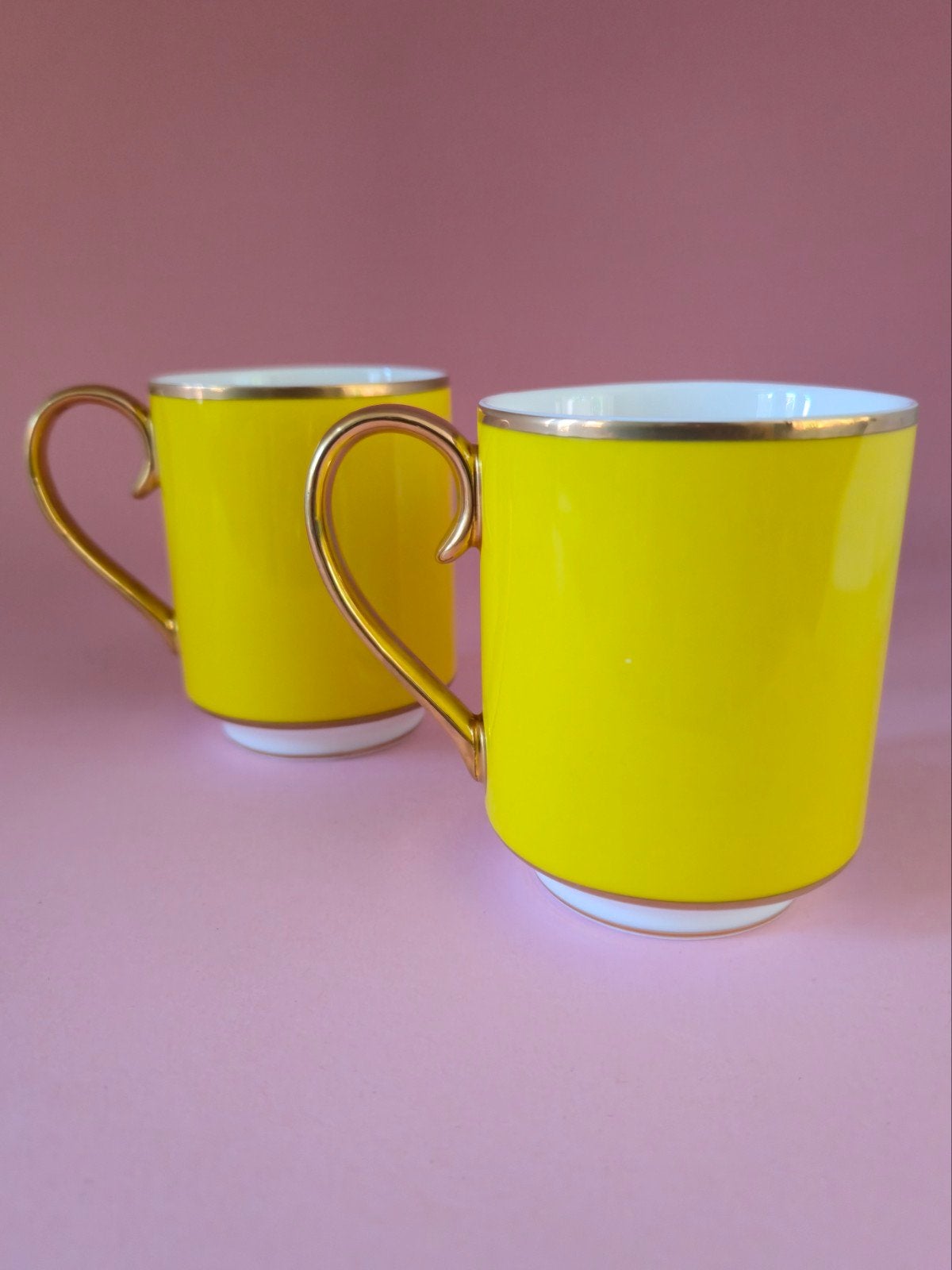 Pip Studio Chique Lijn bekers Knalgeel - Zo goed als nieuw, Pip Studio, Zo goed als nieuw, Overige stijlen, Porselein