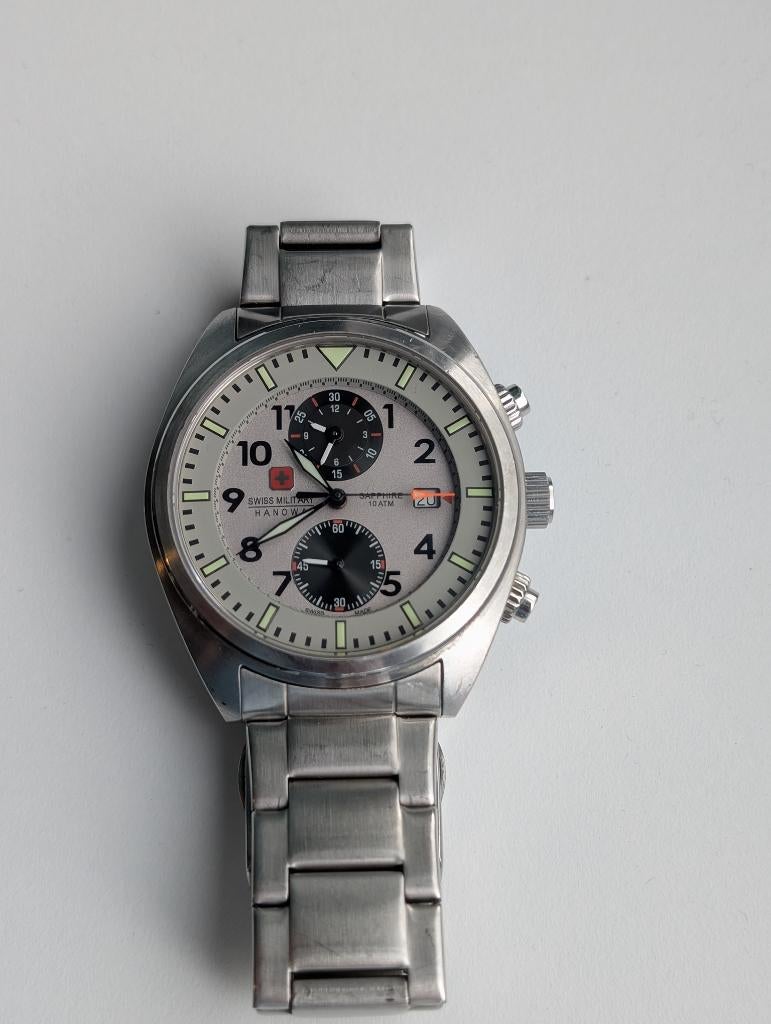 Swiss Military Hanowa Airborne horloge, Sieraden, Tassen en Uiterlijk, Horloges | Heren, Gebruikt, Staal, Polshorloge, Ophalen of Verzenden