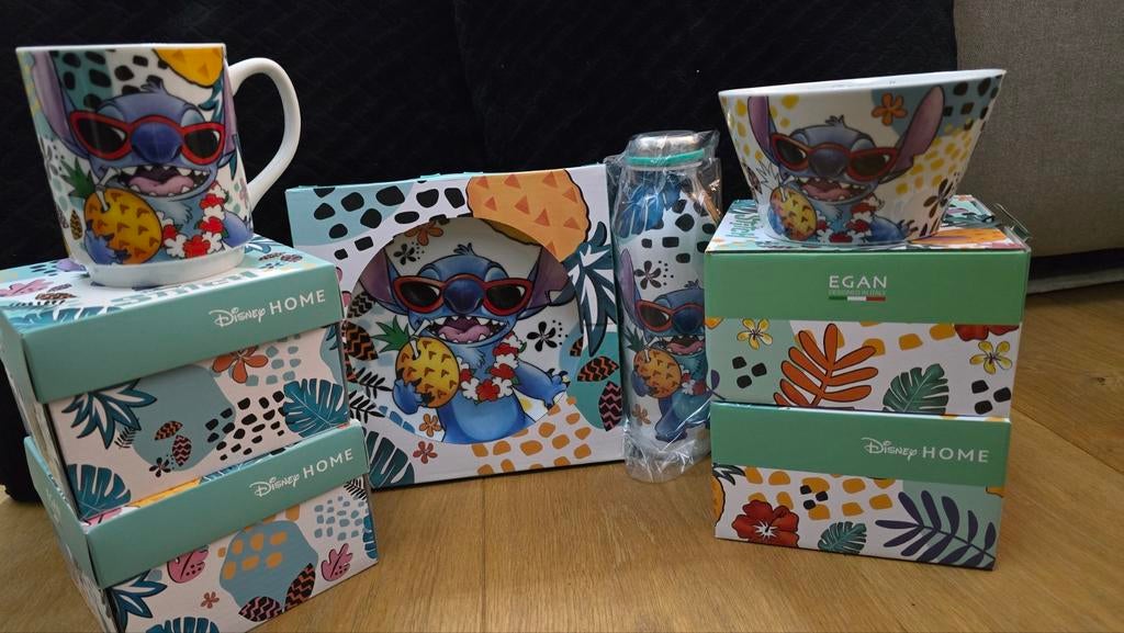 Stitch Disney servies set, Keramiek, Nieuw, Ophalen of Verzenden, Kom(men)