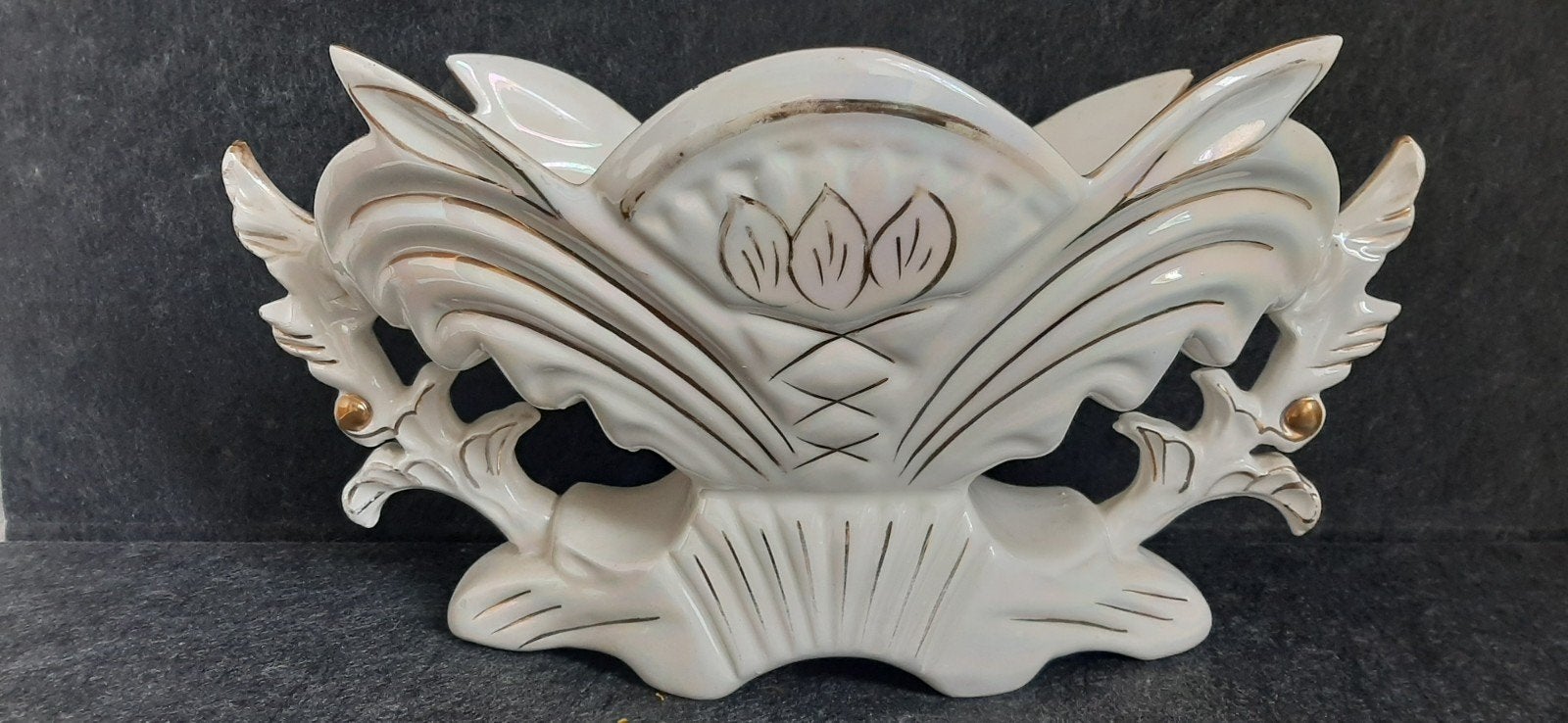 Fruitschaal met goudkleurige accenten, Ophalen of Verzenden