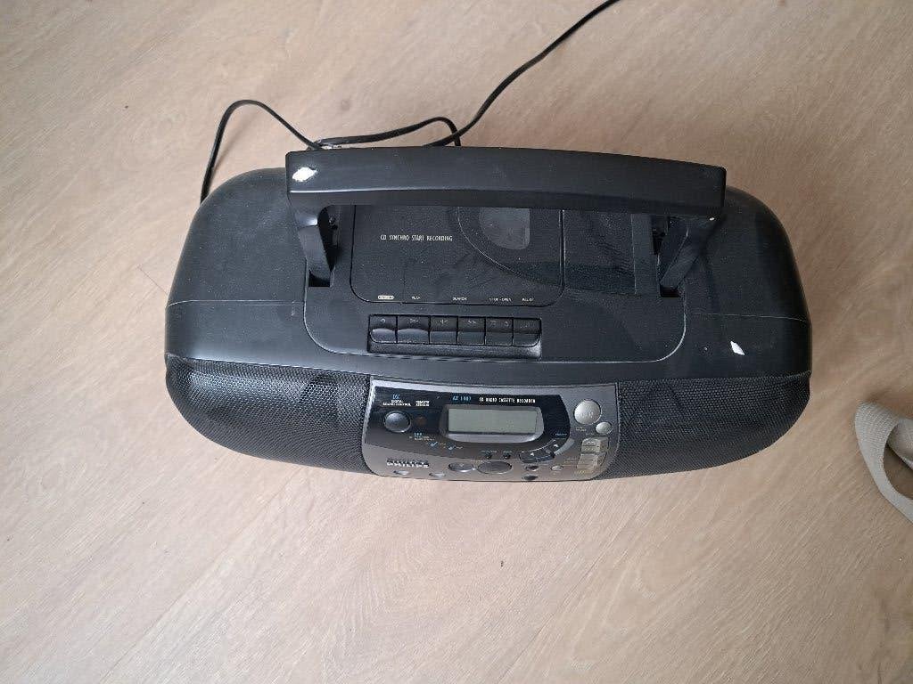 Philips radio-CD speler-cassetterecorder, Ophalen, Gebruikt, Radio, Met cd-speler