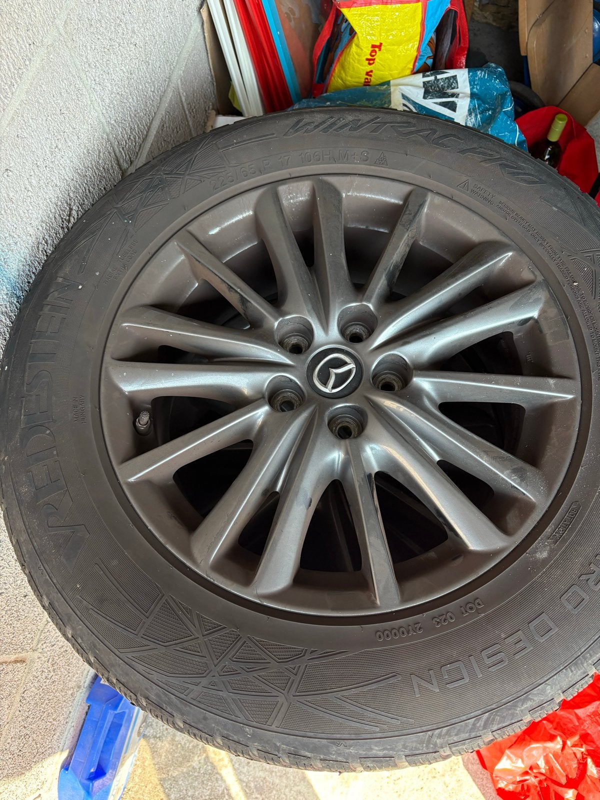Mazda 17 inch velgen met Vredestein winterbanden, Auto-onderdelen, Banden en Velgen, Banden en Velgen, Winterbanden, 17 inch, 225 mm