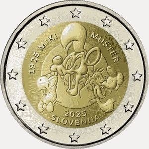 2 Euro Slovenie 2025 UNC - Miki Muster, Verzenden, Slovenië, 2 euro, Losse munt