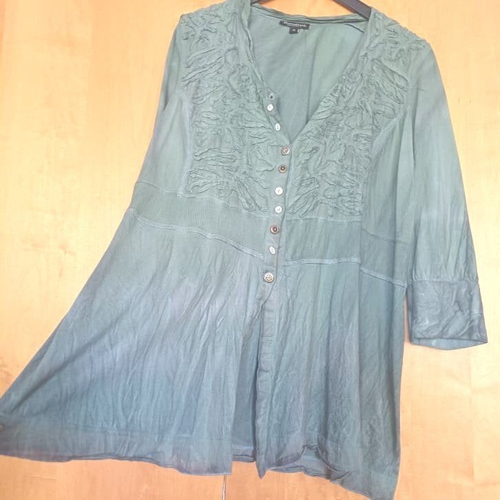 Brandtex Collection Tuniek vest jurk jasje batik Groen XL, Brandtex Collection, Maat 46/48 (XL) of groter, Ophalen of Verzenden