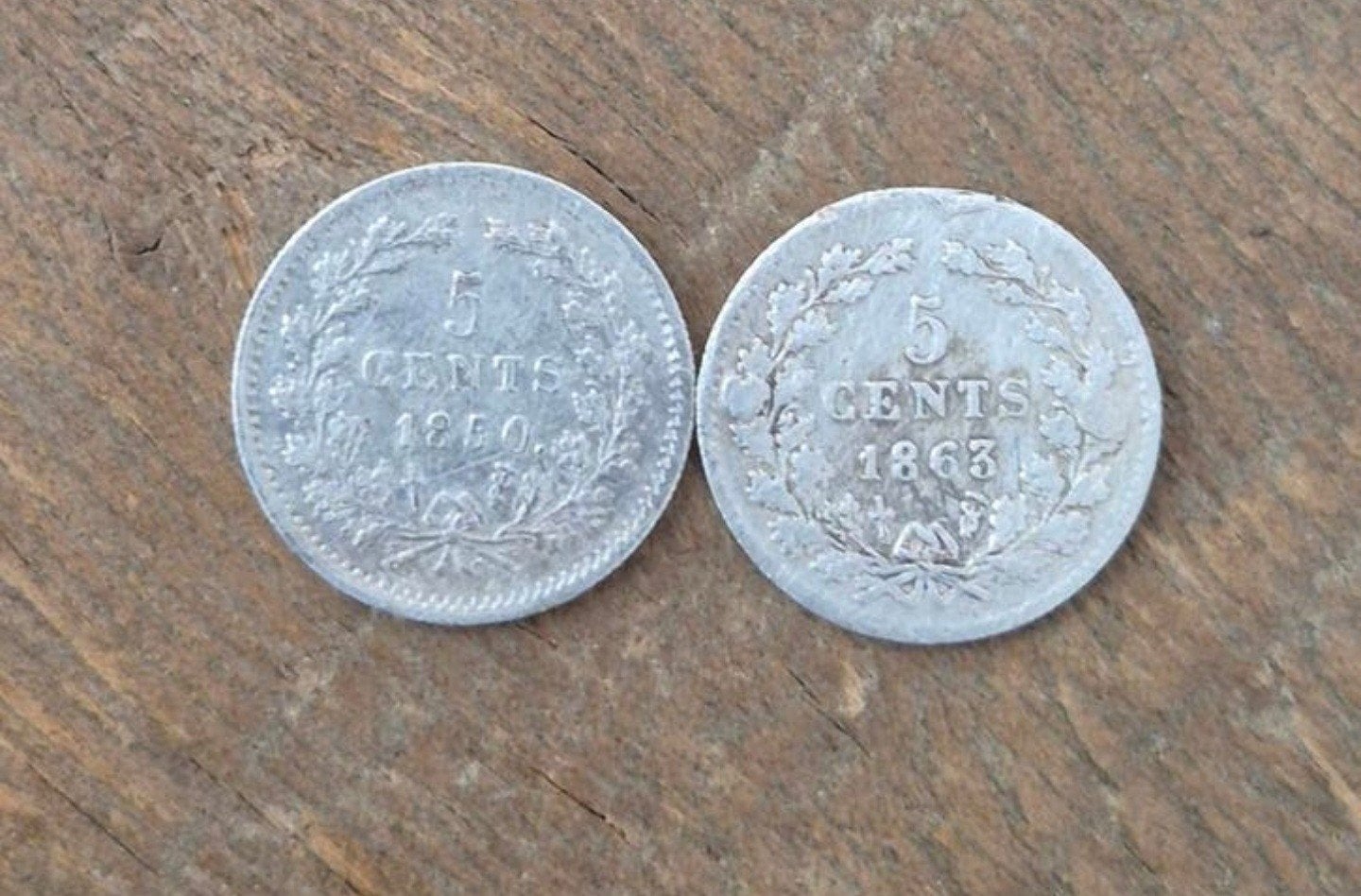 Zilveren munten 5 cent  Kon. Willem III, Postzegels en Munten, Munten | Nederland, Ophalen, Koning Willem III, Zilver, Losse munt