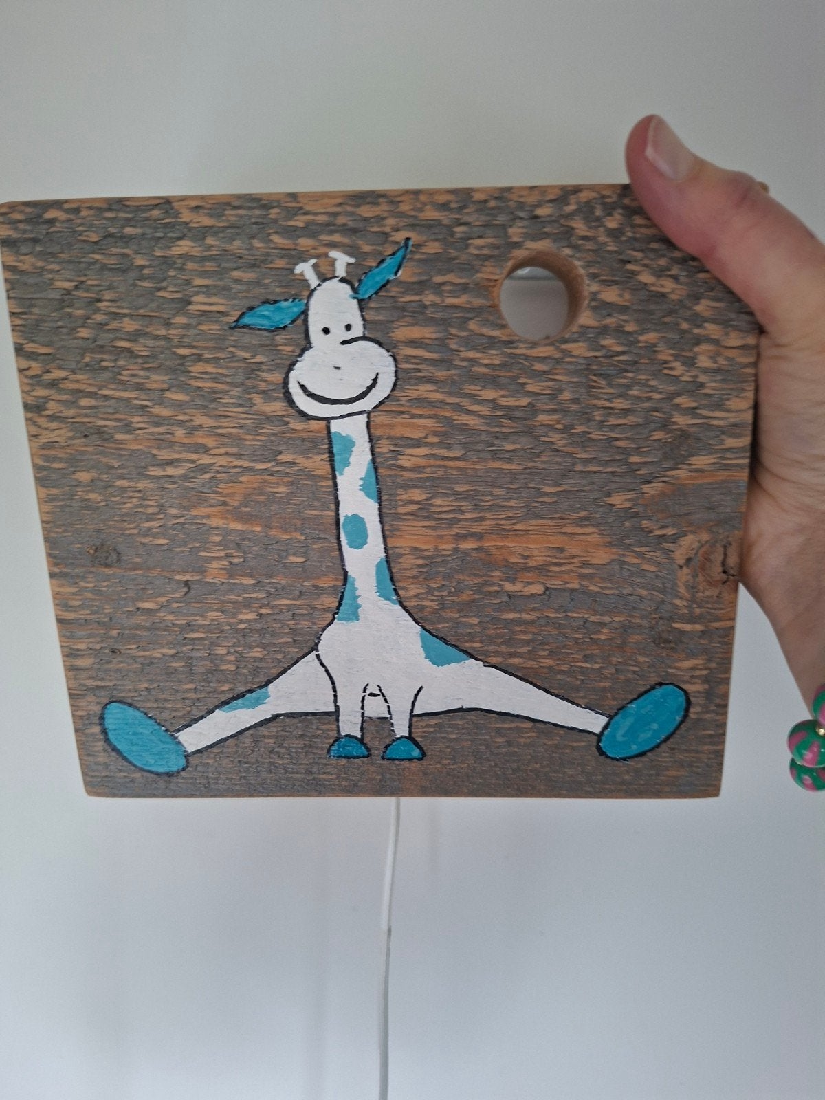 Steigerhouten wandlampje, Ophalen of Verzenden, Gebruikt, Wanddecoratie