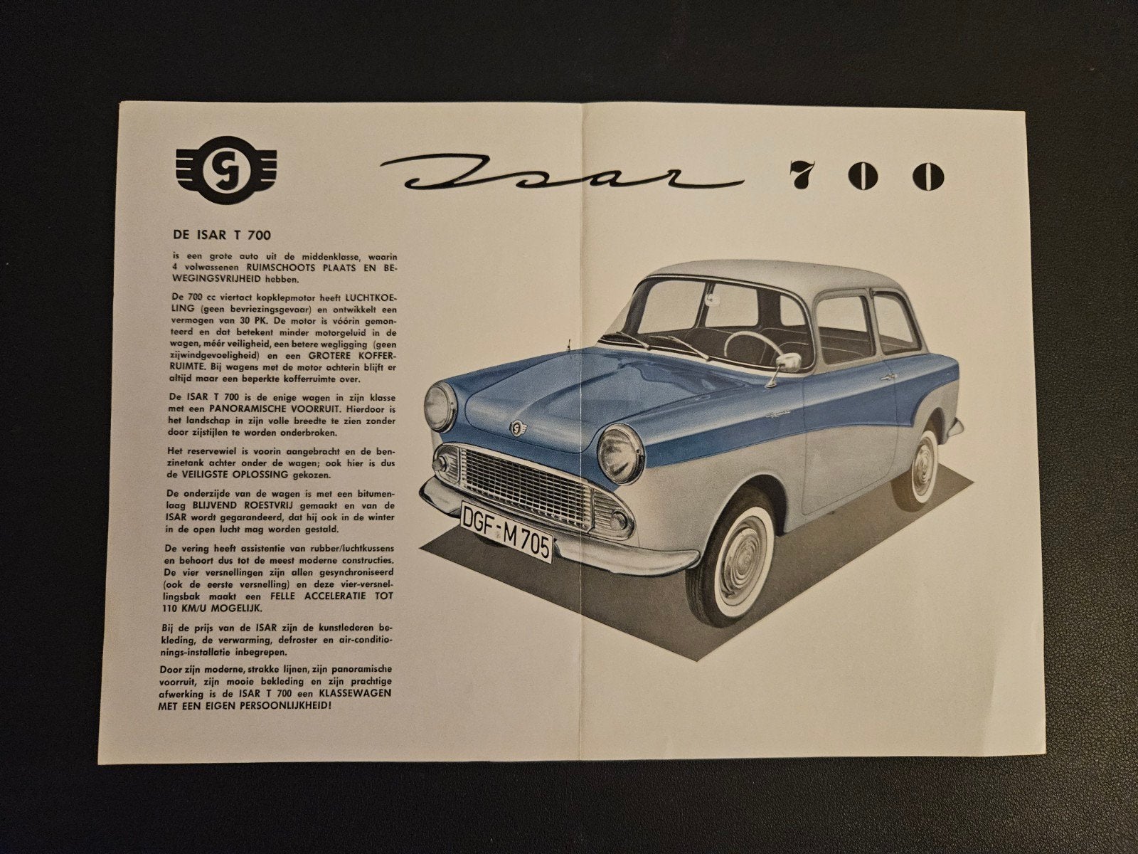 Leaflet Isar 700 / Kombi K 700, Ophalen of Verzenden, Zo goed als nieuw, Overige merken