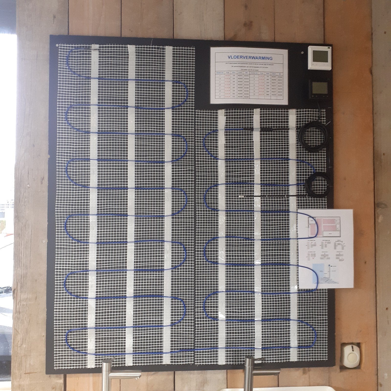 Elektrische vloerverwarming, 1 m2, 150 watt, thermostaat, Ophalen of Verzenden, Nieuw